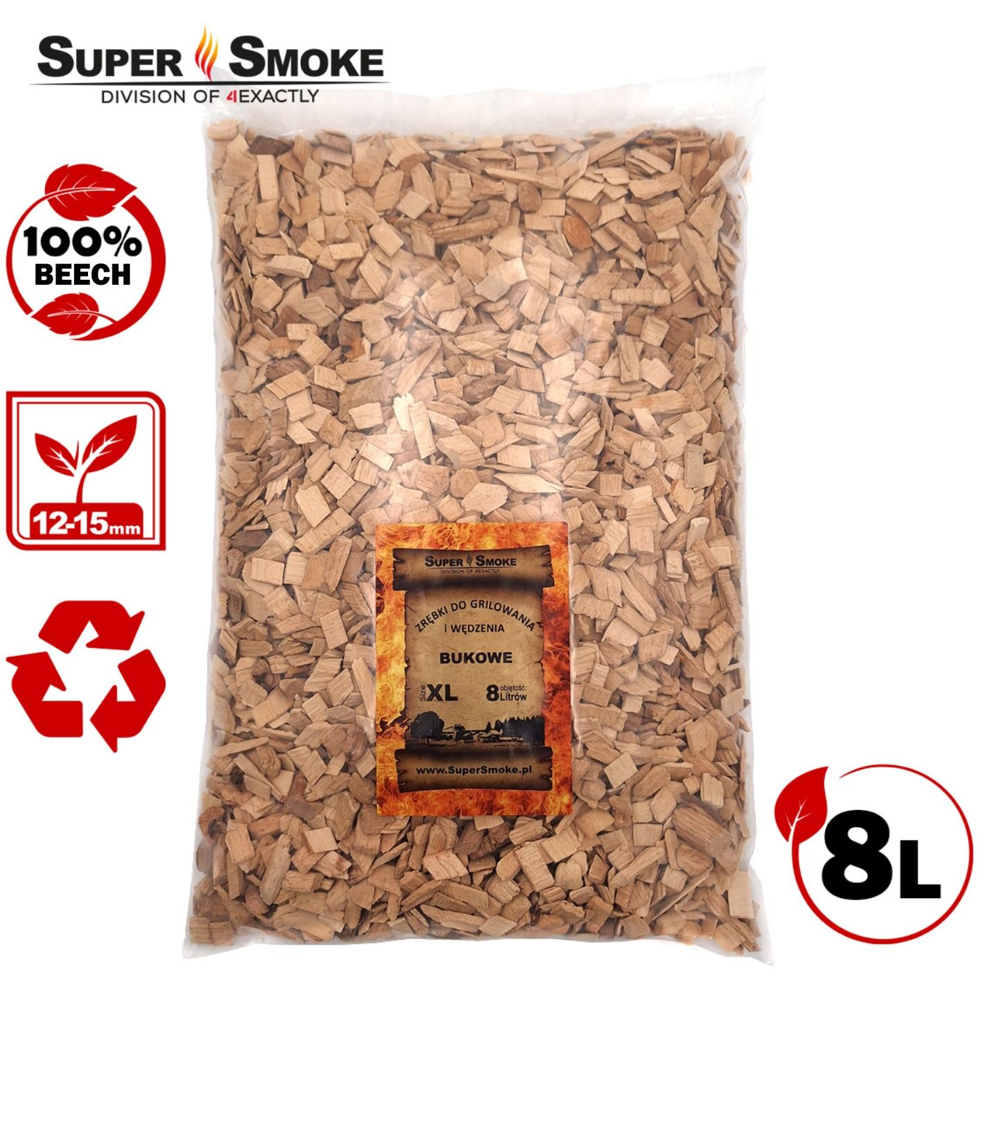 Wood chips for smoking & grilling in standart packaging.