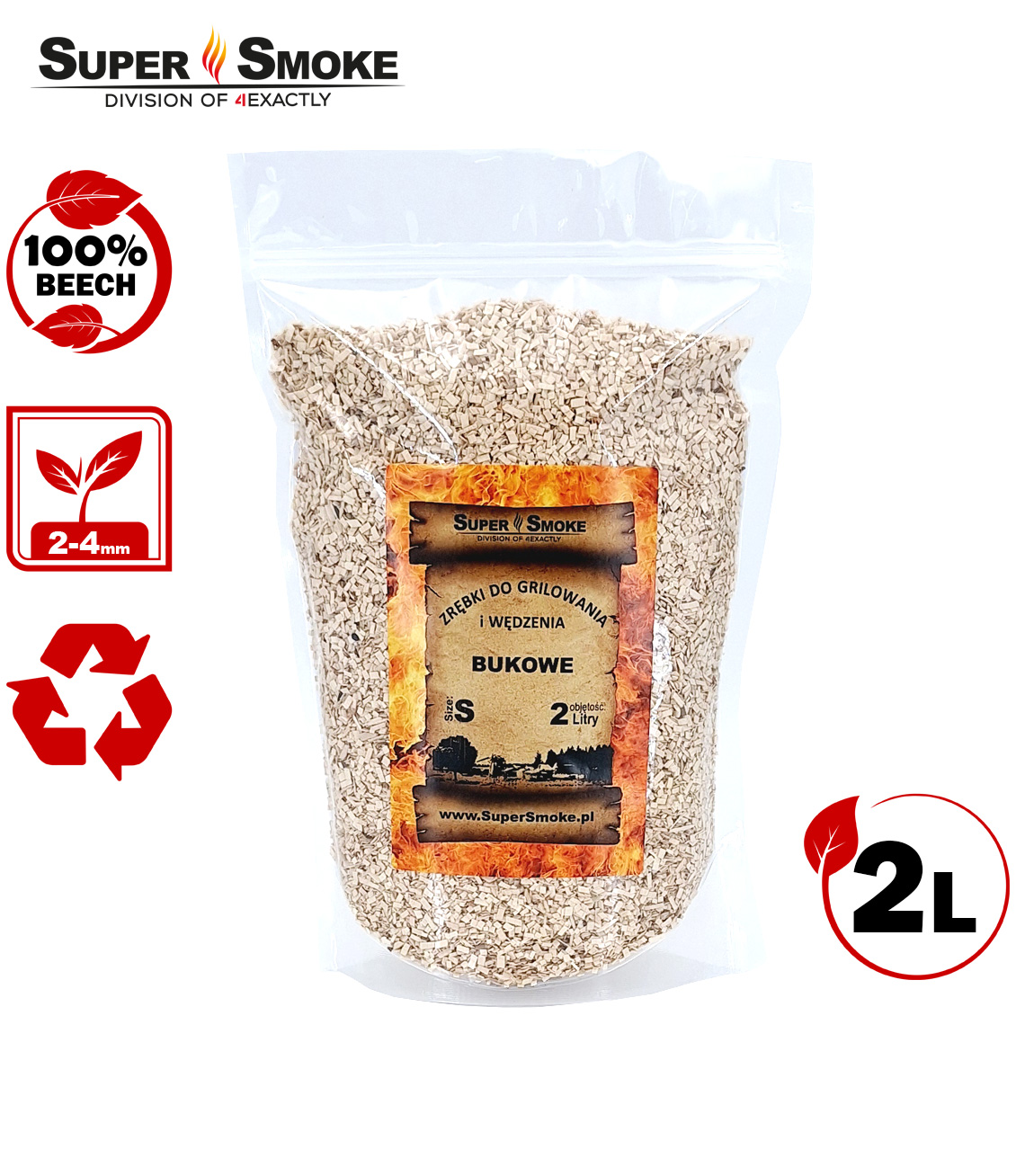 Wood chips for smoking & grilling in premium packaging.